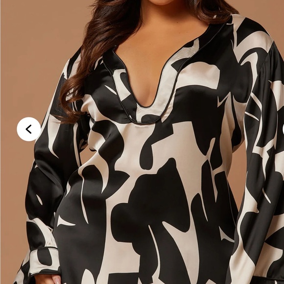 NOVALUXE Black and White Maxi Dress - Picture 2 of 7